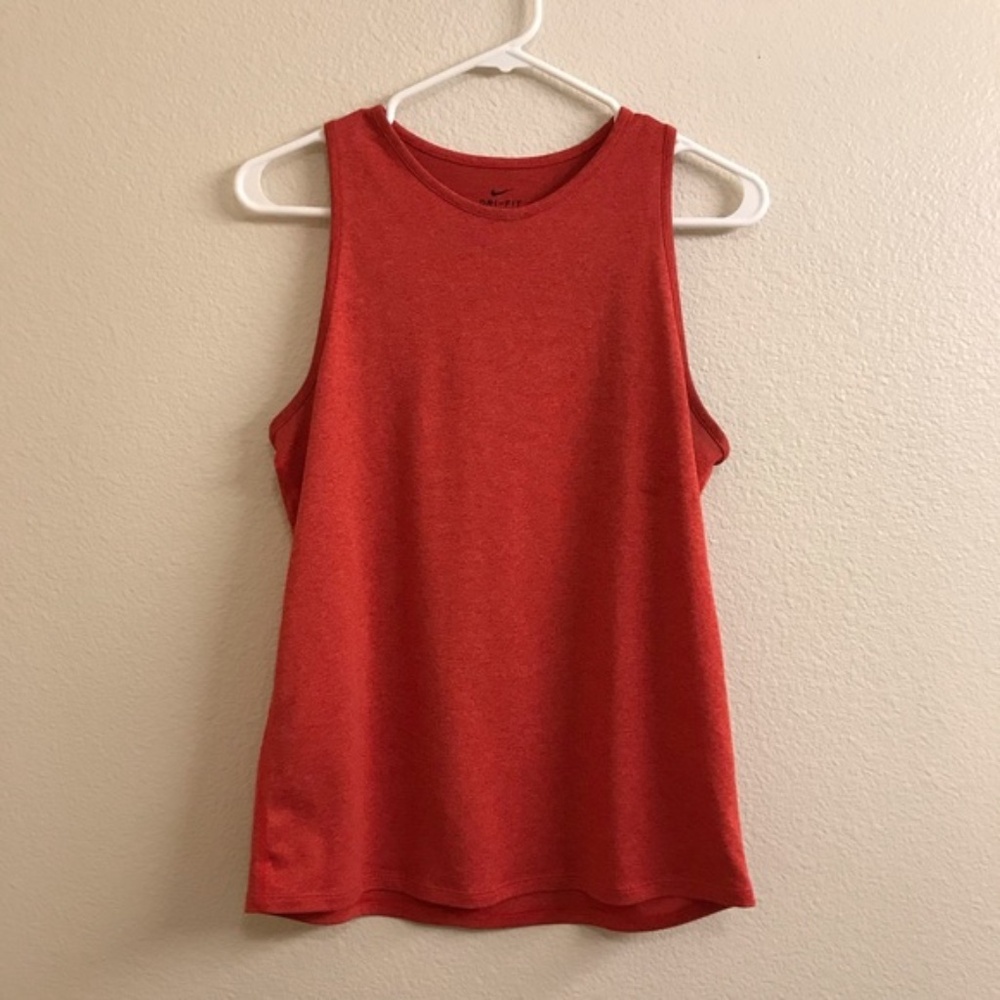 Nike Dri-Fit Training Heather Red Muscle Tank Top